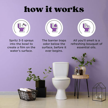 Poo-Pourri Lavender Vanilla Toilet Spray Eliminates Bathroom Odors, 59 ml