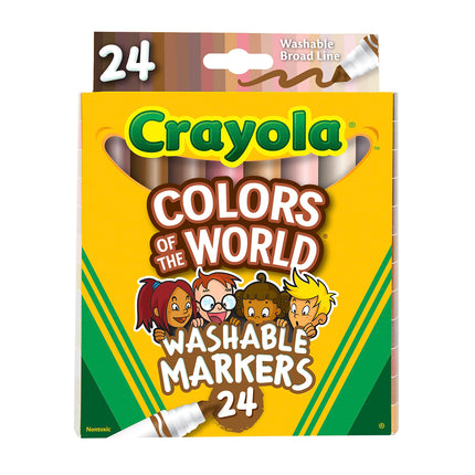 Crayola Colors of The World Markers 24 Pack, Skin Tone Markers, 24