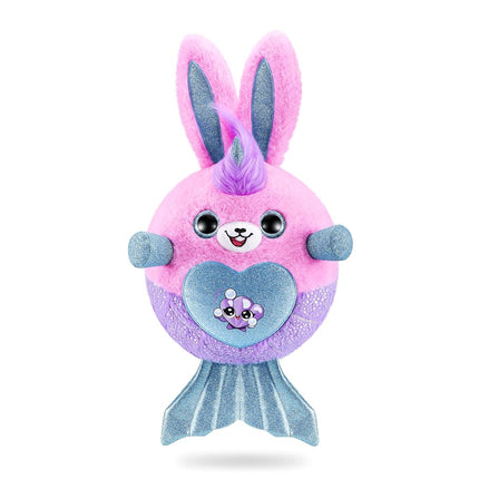 Rainbocorns Mermaidcorn Series 7 Bunny - Collectible Plush - Mermaid Surprises, Cuddle Plush Stuffed Animal, Stickers, (Bunny)