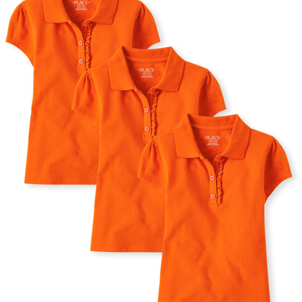 The Children's Place Girls Short Sleeve Ruffle Piq
