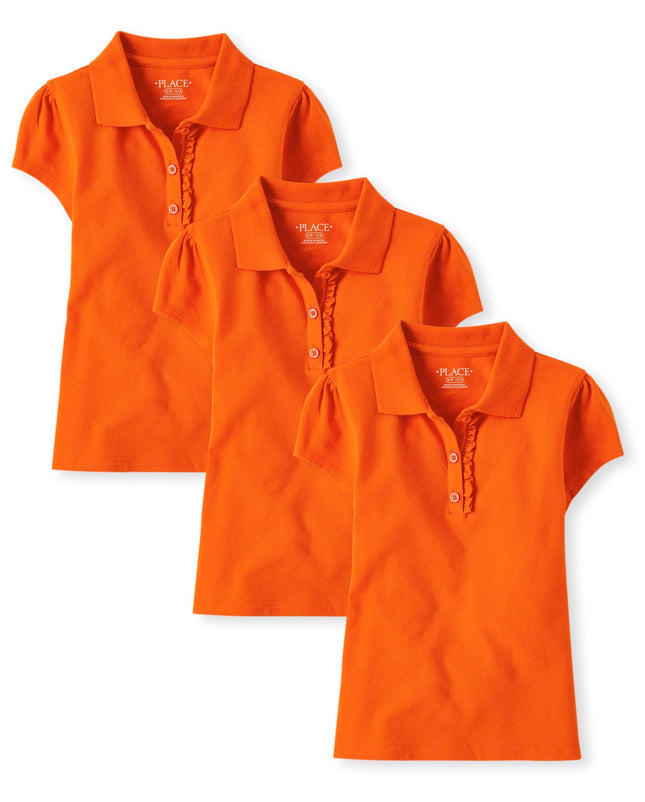 The Children's Place Girls Short Sleeve Ruffle Piq