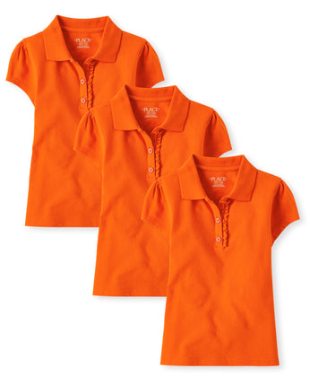 The Children's Place Girls Short Sleeve Ruffle Piq
