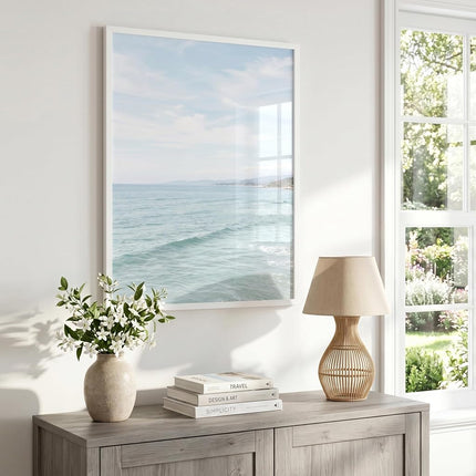 Americanflat 22x28 Poster Frame in White - Thin Border Photo Frame with Polished Plexiglass - Wall Picture Frame with Hanging Hardware Included for Horizontal or Vertical Display Format