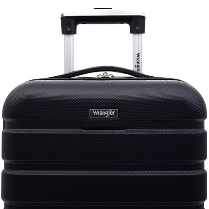 Wrangler Hardside Carry-on Spinner Luggage, Black, Carry-On 20-Inch, Hardside Carry-on Spinner Luggage