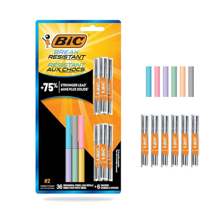 BIC Break Resistant Mechanical Pencil with Shock Absorption and Jumbo Twist-Up Eraser, 12-Count
