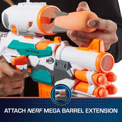 Nerf Modulus Tri-Strike Blaster - Create 3 Different Blasters - Fire Elite, Mega, or Rocket Darts - Comes with Barrel, Stock, Darts