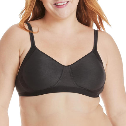 Hanes Women's X-Temp Foam Wirefree Bra, Black, L