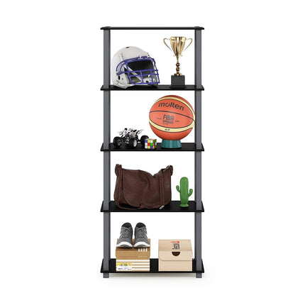 Furinno Toolless Shelves, Wood, Black/Grey, one size