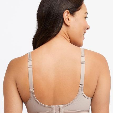 Bali Women's One Smooth U Lace Minimizer Bra, Underwire Full-Coverage Convertible Bra, Black, 40/DD