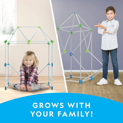 Kit de construcción de fuertes de National Geographic Kids - 70 piezas para construir fuertes en interiores - Juego creativo, juguete de construcción STEM, kit de construcción para niños de 6 a 10 años, kit de fuerte de mantas