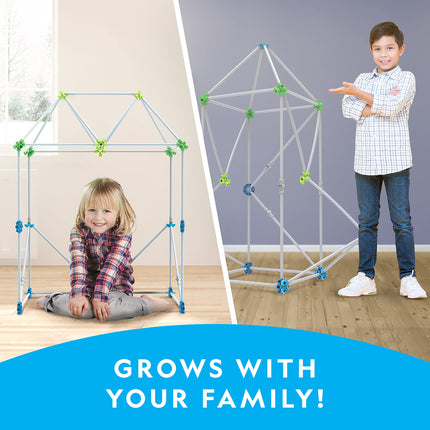 National Geographic Kids Fort Building Kit - 70-Piece Indoor Fort Builder - Creative Play, STEM Building Toy, Building Kit for Kids 6-10, Blanket Fort Kit