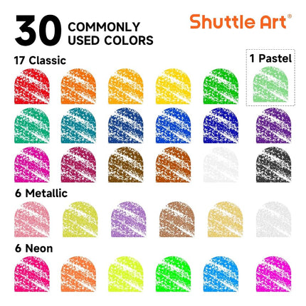 Tempera Paint Sticks, 30 Colours Solid Tempera Paint for Kids, Super Quick Drying, Works Great on Paper Wood Glass Ceramic Canvas