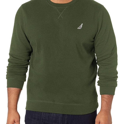 Nautica Men's Basic Crew Neck Fleece Sweatshirt, Pine Forest, XXXL