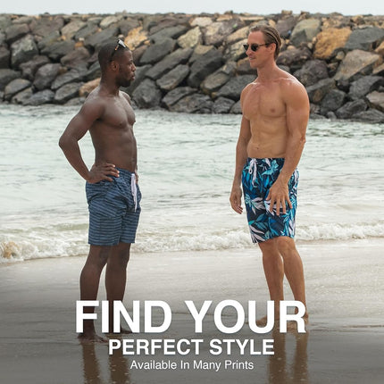 Kanu Surf Men's Echelon Swim Trunks (Regular & Extended Sizes), Line Up Navy, Medium