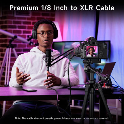 Cable Matters Unbalanced XLR to 3.5mm Female to Male Mono Microphone Cable 25 Feet