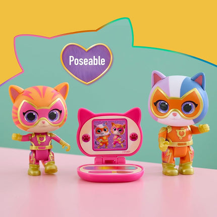Just Play Disney Junior SuperKitties Su-Purr Charged Ensemble de figurines Ginny et Buddy, jouets pour enfants de 3 ans et plus