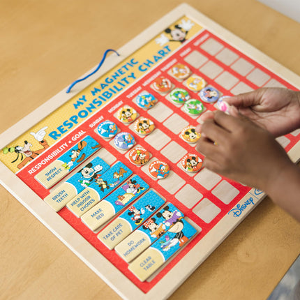 Melissa & Doug Disney Mickey Mouse Clubhouse My Magnetic Responsibility Chart - Toddler Routine, Kids Reward Board, Reward Chart for Toddlers and Kids Ages 3+