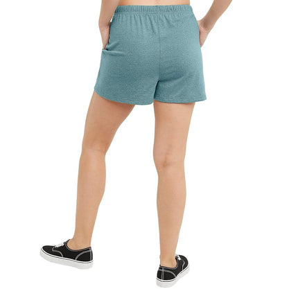 Hanes Women's Originals Tri-Blend Pockets, Lightweight Jersey Shorts, 2.5", Plus Sizes Casual, Cactus Pe Heather, S