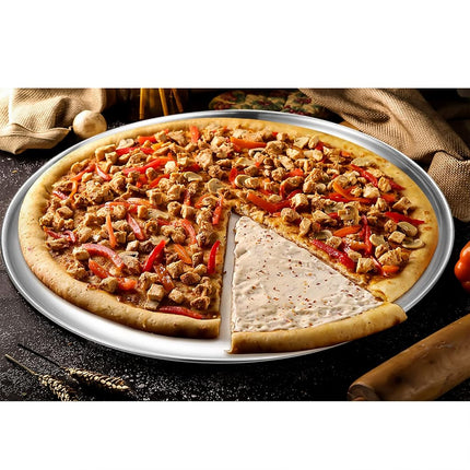 Stainless Steel Pizza Pan 13 inch - Deedro Round Pizza Tray Pizza Baking Sheet, Nontoxic Pizza Pan for Toaster Oven, 2 Pack 4 Pack Silver