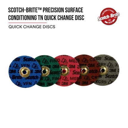 Scotch-Brite Precision Surface Conditioning TN Quick Change Disc, PN-DN, Medium, 4-1/2 in, Trial Pack