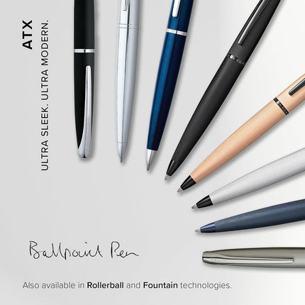 Cross Atx Pure Chrome Ball Pen with Chrome Plated Appointments - Silver