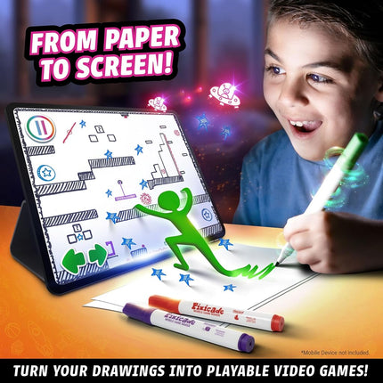 Abacus – Award-Winning STEAM Maker for Kids Age 6+ with 5 Washable Markers, 40-Page Game Design Book & 100+ Examples – Draw & Instantly Play, No Coding Needed