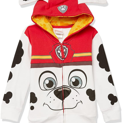 Paw Patrol Boys Character Costume Hoodie Hooded Sweatshirt, Marshall White, 4 Years