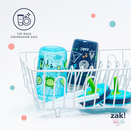 Zak Designs Baby Shark Kelso Leak-Proof Toddler Straw Cups, 3pc Set