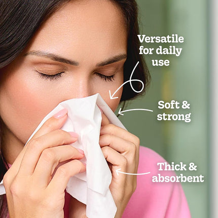 Kleenex Trusted Care Facial Tissue, 8.20" x 8.40", White 12 per Carton