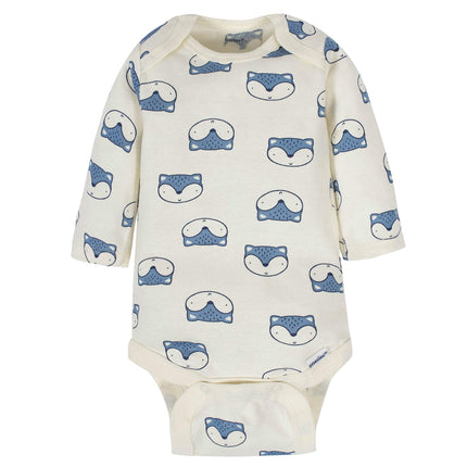 Gerber Baby-Boys 6-Pack Long-Sleeve Onesies Bodysuit, Fox, Preemie