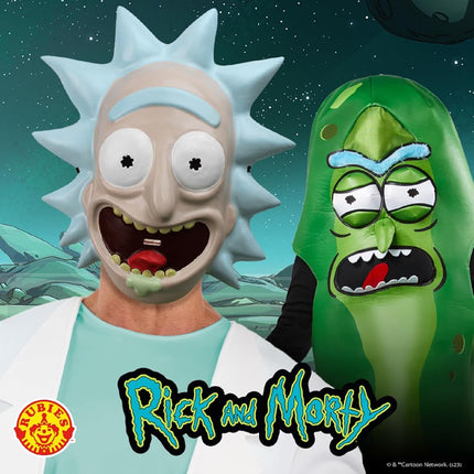 Rubies Rick and Morty Rick Sanchez adult costume with mask white teal