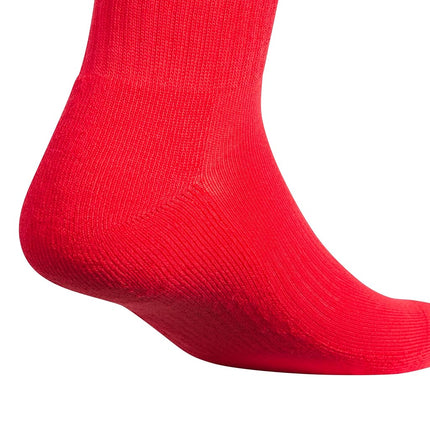 adidas Athletic Cushioned 6-Pack Crew Socks, Cushioned Crew Socks With Arch Compression For A Secure Fit Men's Crew Socks (Pack of 6), Pure Ruby Red/Black/Royal Blue, M