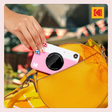 KODAK Printomatic Full-Color Instant Print Digital Camera, Zink 2x3" (5.1x7.5 cm) Sticky-Back Photo Paper, 5MP, Portable, Creative Fun Gift for Birthday, Christmas, Holiday, Pink