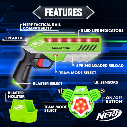 EastPoint Sports Nerf Laser Strike 4 Pack with Chest Targets and Holsters