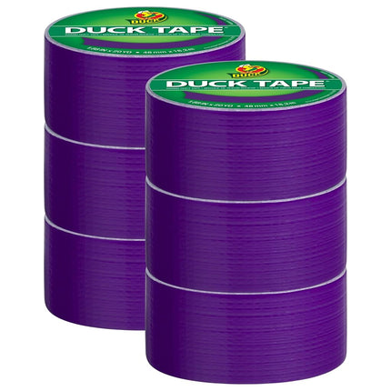 Duck Brand Duck Color Duct Tape, 6-Roll, Purple (2