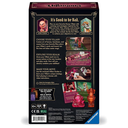 Ravensburger Disney Villainous - Sugar & Spite Strategy Board Game - Compatible with Other Villainous Games - with King Candy or Shere Khan - 2019 Toy of The Year Award Winning Line - Ages 10+