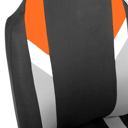 FH Group Car Seat Cover Cloth Front Set-Car Seat Covers for Bucket Seats-1-Piece SeatCover,Universal Fit,Automotive SeatCovers,Airbag Compatible, Car Seat Covers for SUV, Van Seat Cover Orange