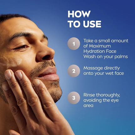 Nivea for Men Face Wash Cleans and Moisturizing with Menthol and Vitamin E, 5 Ounce Tube