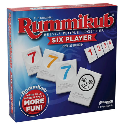 Pressman Rummikub Six Player Edition - The Classic Rummy Tile Game - More Tiles and More Players for More Fun! by , Blue