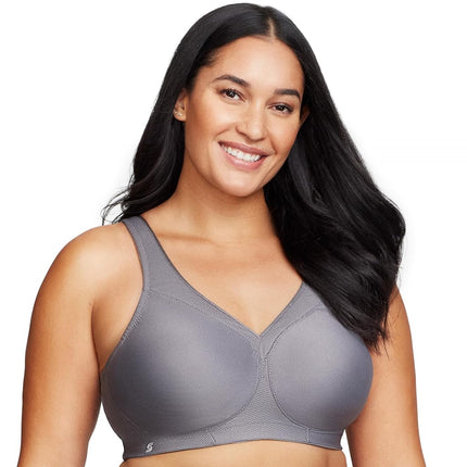 Glamorise MagicLift Seamless Sports Wirefree Bra 1006 (Women's & Women's Plus) Charcoal Gray