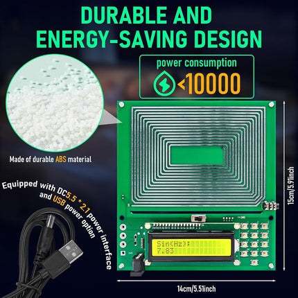 Schumann Resonance Wave Generator, Adjustable Sine Signal Generator, 7.83Hz Atmospheric Wave Device for Ambient Atmosphere, Meditation Scenes & Electronic Experiment, USB Powered