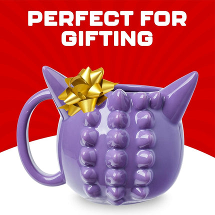 Silver Buffalo Pokemon Ceramic 3D Sculpted Mug Featuring Gengar, 20 Ounces