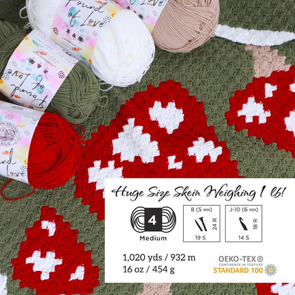 Lion Brand Acrylic Pound of Love Baby Yarn-Denim