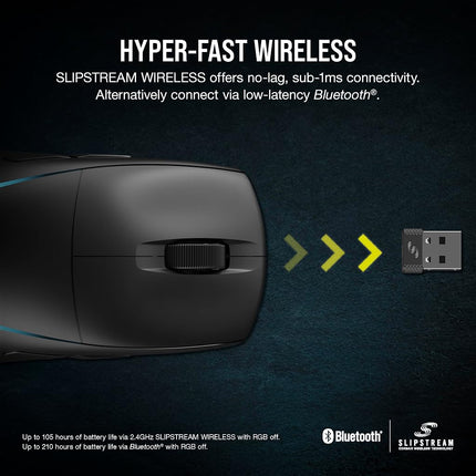 Corsair M75 Wireless RGB Lightweight FPS Gaming Mouse � 26,000 DPI � Swappable Side Buttons � iCUE Compatible � PC � Black