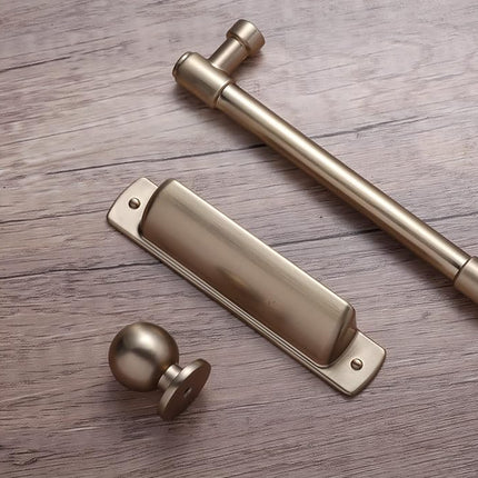 khtumeware 6 Pack 3" Drawer Pulls Champagne Bronze Cabinet Cup Pulls Kitchen Hardware Cabinet Handles Drawer Handles Knobs 3 inch Hole Center