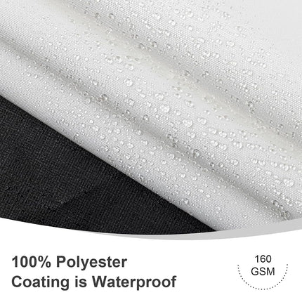 Love Story 3 x10 White Waterproof Balcony Privacy Screen Cover - Opaque Fence Covering Privacy, 100% Polyester Fabric, UV Protection Shield for Apartment Railing,Outdoor Patio, Deck, Porch