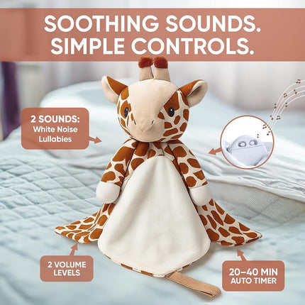 Love By Emi Musical Baby Comforter - White Noise & Lullaby - Calms Fussy Babies, Reduces Night Wakeups & Helps Toddlers Sleep Longer – Proven Sleep Aid for Parents - Machine Washable, Newborn Gift
