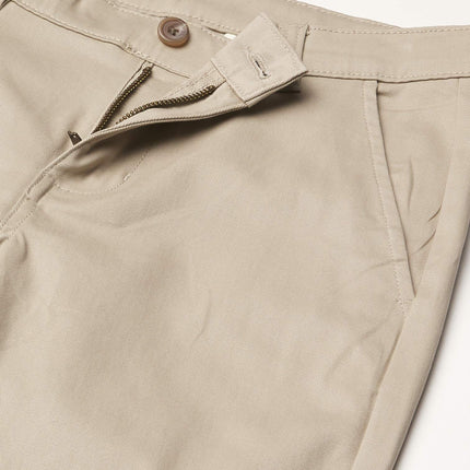 Nautica Pantalón caqui chino de sarga elástica con parte delantera plana para niños, 8