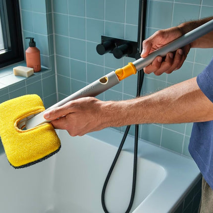 Joseph Joseph CleanTech Deep Cleaning Tool Set with Extension Pole, 5 Cleaning Tools + Extendable Telescopic Handle for Glass, Tiles, Surfaces