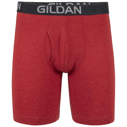 Gildan Men's Underwear Cotton Stretch Boxer Briefs, Multipack, Blk/Heather Navy/Stripe/Heather Red (4-pack), M